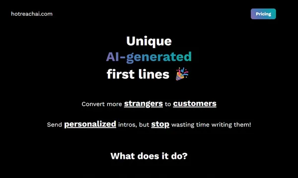 Hotreach AI screenshot