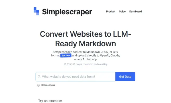 Simplescraper screenshot