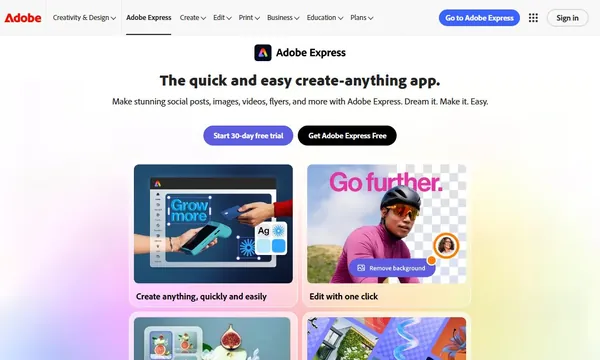 Adobe Express screenshot