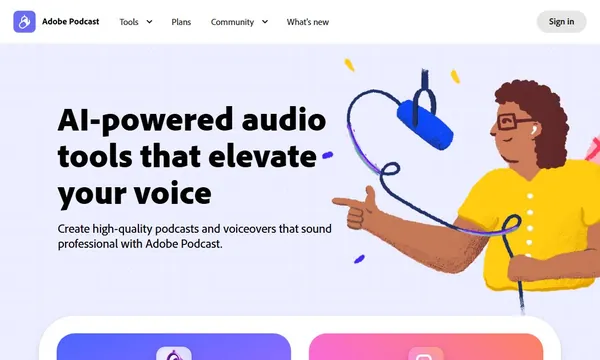 Adobe Podcast screenshot