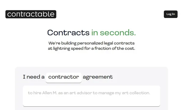 Contractable screenshot