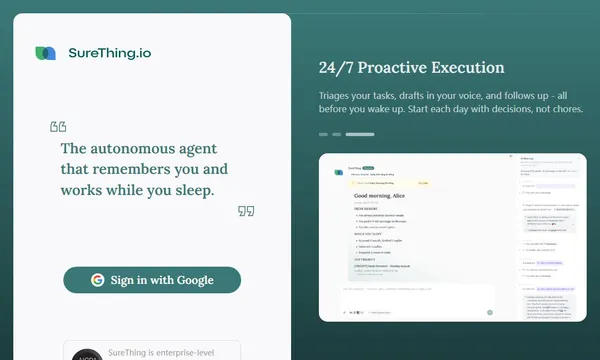 SureThing screenshot