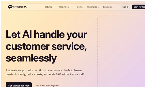 SiteSpeakAI screenshot