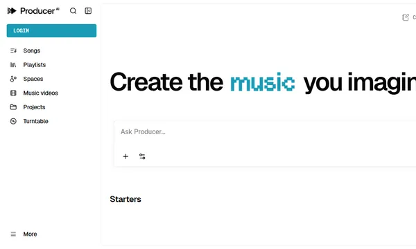 Producer.ai screenshot