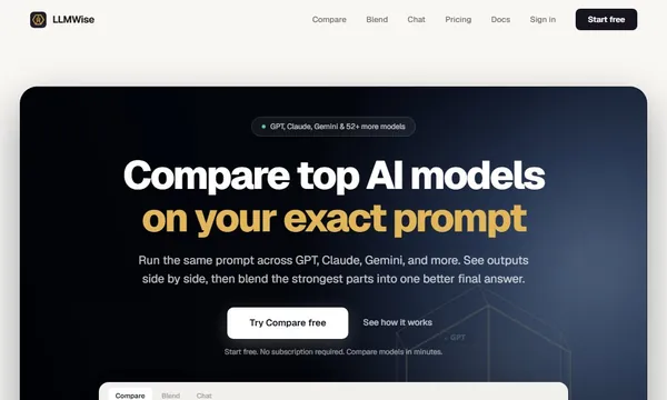 LLMWise screenshot