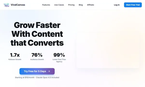 ViralCanvas AI screenshot