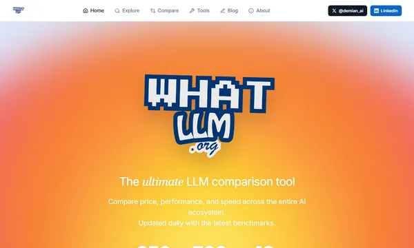 WhatLLM.org screenshot