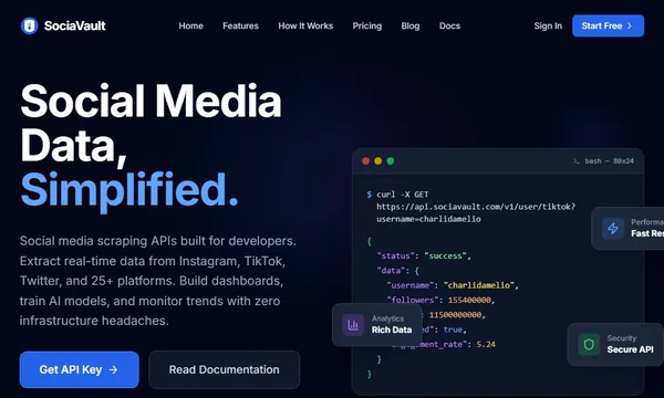 SociaVault screenshot