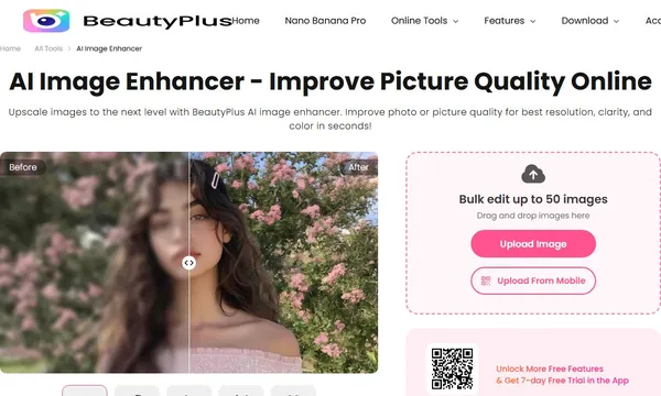 BeautyPlus AI Image Enhancer screenshot